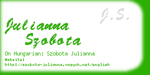 julianna szobota business card